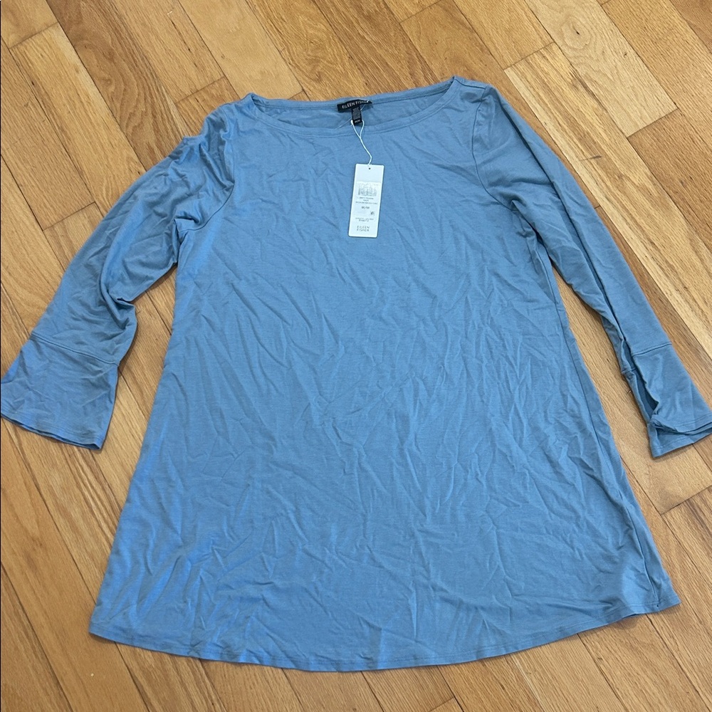 NWT Eileen Fisher Bateaunk Bracslv Tunic Womens Medium